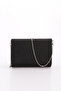 Black Snap Closure Detachable Chain Shoulder Strap Women's Cross Shoulder Bag 05Pc25K10609 - 3