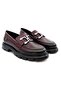 2412906 K Women's Genuine Leather Thick Soled Loafer Shoes