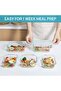 8 Pack Glass Meal Prep Containers with Leak Proof Locking Lids - 6