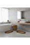 Straw / Jute 5 Piece Black Striped Bath Mat Set |   Dirty Laundry Basket |   Oval Baskets - 7