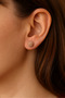 Salmon Color Stone Ball Earrings