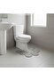 Jute Straw Look |   Gray Color |   Double-Sided Washable Bath Mat |   Toilet Front |   Stain-Resistant - 2