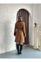 Long Faux Fur Detailed Coat - 8