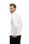 Men's White Relax Fit Fleece Inside 100% Cotton Half Zipper D Mock Neck Sweatshirt 2600760 - 5