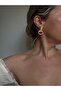 Burgundy Stone Nut Earrings - 3