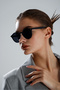 Unisex Oval Black Uv Protection Retro Modern Sunglasses - 2
