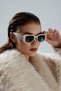 Square Thick Honey Cream Framed Retro Vintage Unisex Eyewear Uv Protection - 4