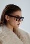 Nolita Rectangular Framed Black Vintage Retro Glasses Uv Protected - 6