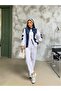 Denim Detailed White Suit - 2