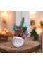 New Year Mini Santa Decor – New Year Table Ornament with Santa Claus Figure – Pine Tree & Candy Detailed Gift - 3