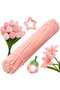 3-Piece Chenille Set Pastel Pink (50), White (25), Army Green (25) Chenille, Suitable for Making Flowers, Fluffy - 4