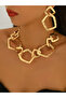 Gold Geometric Necklace and Earrings Set