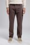 Ricky Nd 2 Men's High Rise Straight Comfortable Cut High Waist Woven Trousers Straight Leg Brown