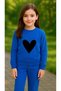 Children's Team Sweatshirt Black Heart B Printed Girls Boys Crew Neck3 4-5-6-7-8-9-10-11-12Years
