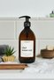 2-Piece Amber Chubby Bottle with Wooden Stand Skin Care Oil and Face Cream 500ml Amber Glass Bottle 2 Pieces - 8
