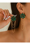 Women Tassel Chain Embellished Earrings - 2