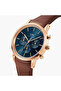 42 MM Men's Brown Chronograph Leather Strap Watch - DW00100639 - 2