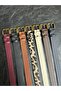 7-Piece Loyal Rectangular Pattern Women's Antique Vintage Buckle Belt Coat Belt Dress Belt Trouser Belt