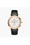 42 MM Men's Black Chronograph Leather Strap Watch - DW00100646