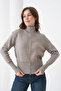 Women's Half-Zipper Closure Premium Yarn Soft Textured Knit Sweater - 6