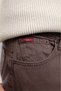 Ricky Nd 2 Men's High Rise Straight Comfortable Cut High Waist Woven Trousers Straight Leg Brown - 3