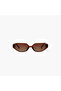 52MM Brown Geometric Sunglasses BLA-000317-0404