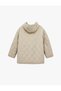 Long Sleeve Buttoned Pocketed Hooded Quilted Coat - 4