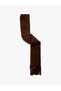 Tasseled Soft Textured Wool Blend Long Scarf - 2
