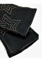 Star Shaped Faux Leather Gloves with Metal Accessories - 3