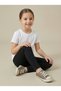 Girl's 3-Piece Corded Fabric Stretchy Cotton Children's Long Leggings Set Narrow Leg Beige - Black - Navy Blue - 4