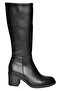 Wum Short Heeled Zippered Women's Boots Black