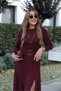 New Season Relaxed Fit Long Sleeve Dress Crew Neck Ring Detail Viscose - 4
