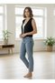 Women's Cotton Lace-Like Knit Detailed Short Vest - 2