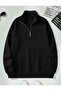 2-Piece Unisex Mock Neck-Piece Zippered Oversized Sweatshirt - Large Size Sweatshirt - 4
