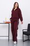 Mürdüm Hooded Three Thread Sweat Cardigan Trouser Suit