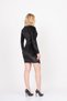 Women's Winter Black Velvet Luxe Draped Dress Velvet Sparkle Dress Stylish Daily Comfortable Dress 50345 - 4