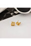 18 k Gold Plated Classic 3 Layers Hollow Thread Earring - 2