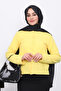 Yellow Buttoned Textured Cardigan