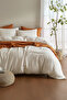 100% Cotton Muslin Duvet Cover Set with Elastic Fitted Sheet and Pillowcases for Single Bed - 4