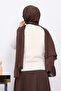 Angora Soft Sweater with Cream Scarf Detail - 4