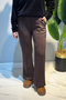 Ribbed Stitched Trousers 2450 Brown - 4