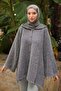Silver Hooded Button Glittery Knitwear Cardigan - 5