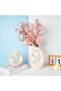 Ceramic Vases - 2 Pcs Modern Decorative Home Vases (White) - 4