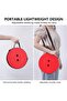Folding Camping Stool, Portable Collapsible Telescopic Height Adjustable (Red) - 4