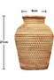 Rattan Hand-Woven Boho Wicker Vase for Pampas Grass & Flower Arrangements (8 in, Brown) - 6