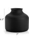 Modern Matte Black Metal Vase, Small, 6.5 Inch - 2