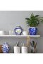 Set of 4 Small Blue and White Porcelain Chinoiserie Ginger Jars (Retro) - 7