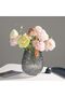 Transparent Embossed Glass Vase (Black) - Modern Centerpiece for Home Decor - 4