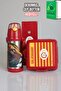 New Season Licensed Leon Askili 500 ml Steel Water Bottle and Striped Lunch Box Set