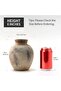 Ceramic Decorative Flower Vase 6 Inch Rustic Farmhouse Boho - Brown - 7